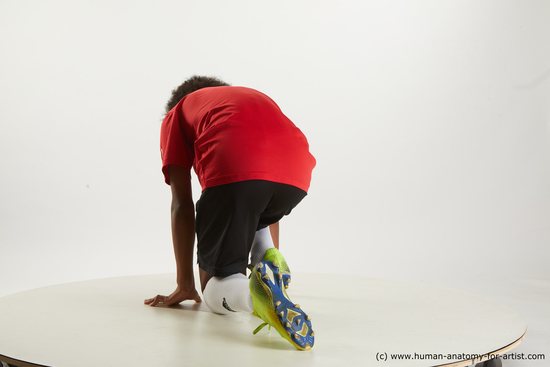 Sportswear Man Black Kneeling poses - ALL Slim Medium Kneeling poses - on one knee Black Standard Photoshoot  Academic