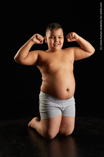 Underwear Man White Kneeling poses - ALL Overweight Short Kneeling poses - on both knees Black Standard Photoshoot  Academic