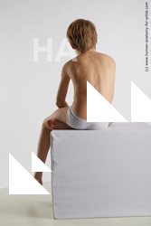 Underwear Man White Sitting poses - simple Slim Medium Blond Sitting poses - ALL Standard Photoshoot  Academic
