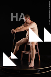 Nude Man White Sitting poses - simple Short Brown Sitting poses - ALL Standard Photoshoot Chubby Realistic