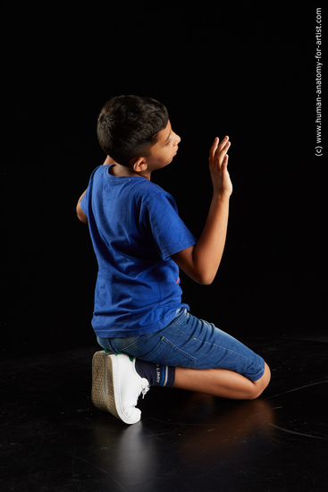 Sportswear Man Black Kneeling poses - ALL Average Short Kneeling poses - on both knees Black Standard Photoshoot  Academic