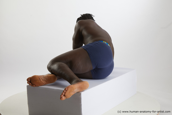 Underwear Man Black Laying poses - ALL Muscular Medium Laying poses - on side Black Standard Photoshoot Academic