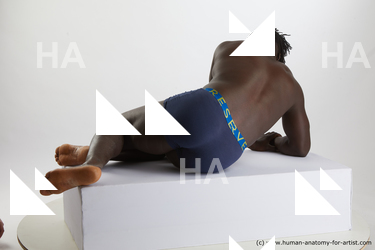 Underwear Man Black Laying poses - ALL Muscular Medium Laying poses - on side Black Standard Photoshoot Academic