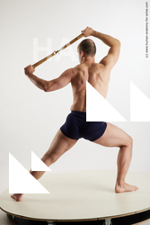 Underwear Fighting Man White Slim Short Brown Standard Photoshoot Academic