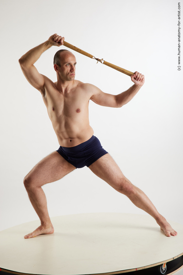 Underwear Fighting Man White Slim Short Brown Standard Photoshoot Academic