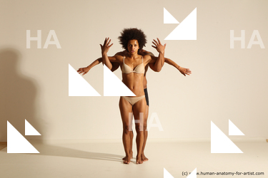 Underwear Woman - Man Black Athletic Black Dancing Dynamic poses Academic