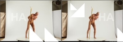 Nude Man White Standing poses - ALL Slim Short Grey Standing poses - bend over 3D Stereoscopic poses Realistic