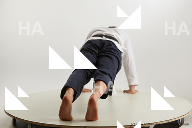 Sportswear Man White Laying poses - ALL Slim Short Laying poses - on stomach Black Standard Photoshoot Academic