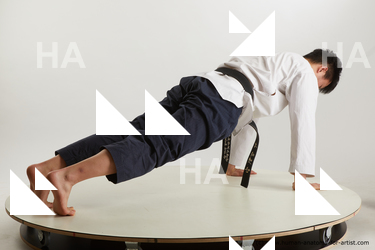 Sportswear Man White Laying poses - ALL Slim Short Laying poses - on stomach Black Standard Photoshoot Academic