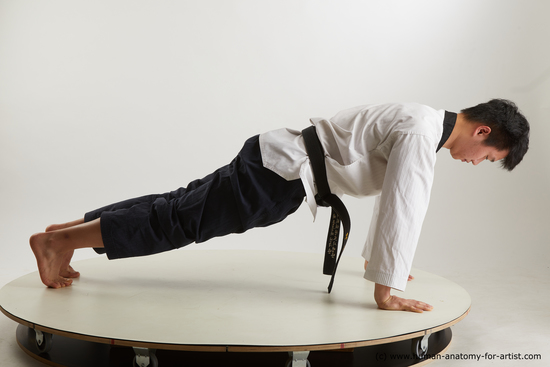 Sportswear Man White Laying poses - ALL Slim Short Laying poses - on stomach Black Standard Photoshoot Academic