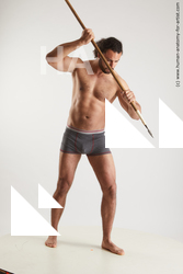 Underwear Man Black Muscular Medium Black Standard Photoshoot Academic