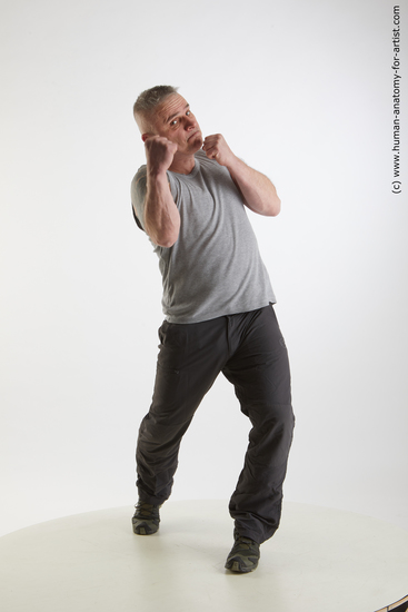 Casual Fighting Man White Average Short Grey Standard Photoshoot Academic