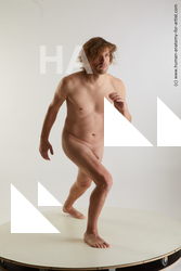 Nude Man White Slim Medium Brown Standard Photoshoot Realistic