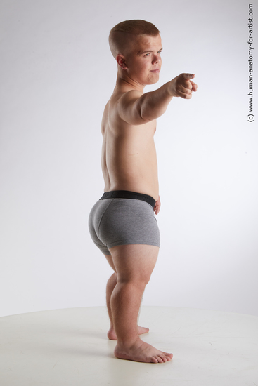 Underwear Man White Standing poses - ALL Average Short Brown Standing poses - simple Standard Photoshoot Academic