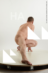 Nude Man White Kneeling poses - ALL Average Short Brown Kneeling poses - on both knees Standard Photoshoot Realistic