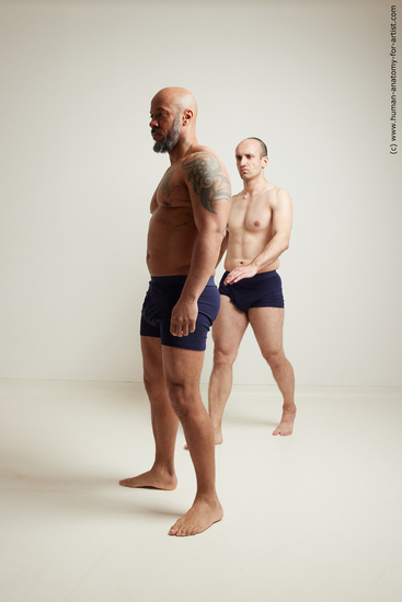 Underwear Fighting Man - Man Moving poses Muscular Dynamic poses Academic