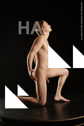 Nude Man White Kneeling poses - ALL Slim Medium Blond Kneeling poses - on one knee Standard Photoshoot Realistic