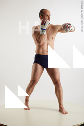 Underwear Fighting Man White Standing poses - ALL Slim Bald Standing poses - simple Standard Photoshoot Academic