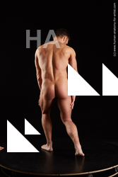 Nude Man White Standing poses - ALL Muscular Short Black Standing poses - simple Standard Photoshoot Realistic