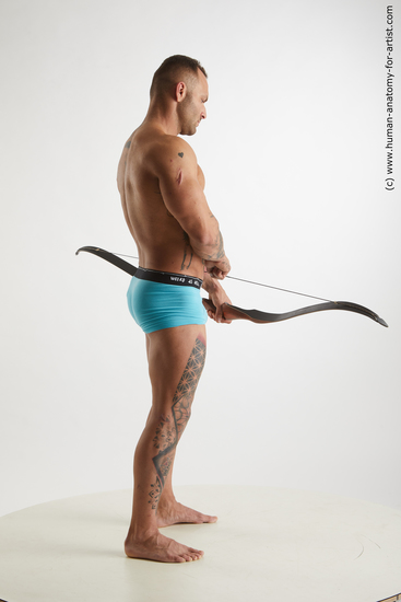 Underwear Man White Muscular Short Brown Standard Photoshoot Academic