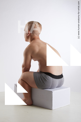 Underwear Man White Sitting poses - simple Average Short Brown Sitting poses - ALL Standard Photoshoot Academic