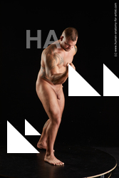 Nude Man White Sitting poses - simple Muscular Short Brown Sitting poses - ALL Standard Photoshoot Realistic