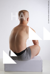 Underwear Man White Sitting poses - simple Average Short Brown Sitting poses - ALL Standard Photoshoot Academic