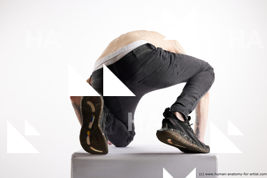 Casual Man White Kneeling poses - ALL Underweight Short Brown Kneeling poses - on one knee Standard Photoshoot Academic