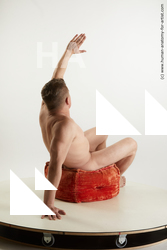 Nude Man White Sitting poses - simple Average Medium Brown Sitting poses - ALL Standard Photoshoot Realistic