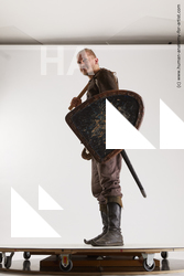 Fighting Man White Average Medium Brown Multi angles poses Academic