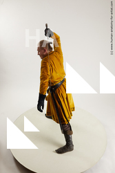 Fighting with sword Man White Average Medium Brown Multi angles poses Academic