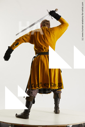 Fighting with sword Man White Average Medium Brown Multi angles poses Academic