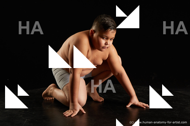 Underwear Man White Kneeling poses - ALL Overweight Short Brown Kneeling poses - on one knee Standard Photoshoot  Academic