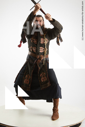 Fighting with sword Man White Standing poses - ALL Slim Long Brown Standing poses - simple Standard Photoshoot Academic Fighting poses - ALL