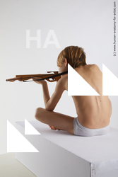 Underwear Man White Sitting poses - simple Slim Short Brown Sitting poses - ALL Standard Photoshoot  Academic