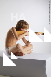 Underwear Man White Sitting poses - simple Slim Short Brown Sitting poses - ALL Standard Photoshoot  Academic