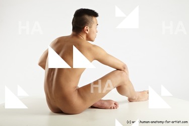 Nude Man White Sitting poses - simple Slim Short Black Sitting poses - ALL Standard Photoshoot Realistic