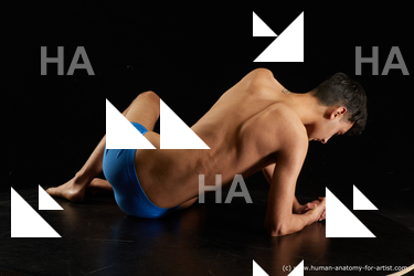 Underwear Man White Laying poses - ALL Slim Short Laying poses - on side Black Standard Photoshoot  Academic