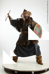 Fighting with axe Man White Standing poses - ALL Slim Long Brown Standard Photoshoot Academic Fighting poses - ALL