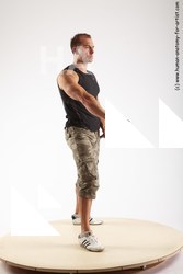 Casual Fighting with sword Man White Standing poses - ALL Athletic Short Brown Standing poses - simple Standard Photoshoot Academic Fighting poses - ALL