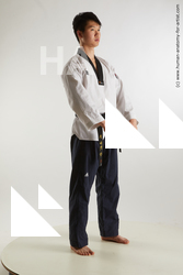 Sportswear Man Asian Standing poses - ALL Slim Short Black Standing poses - simple Standard Photoshoot Academic