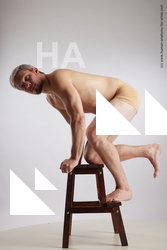 Underwear Man White Kneeling poses - ALL Athletic Short Grey Kneeling poses - on one knee Standard Photoshoot Academic