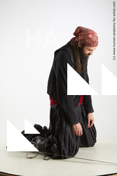 Man White Kneeling poses - ALL Slim Long Brown Kneeling poses - on both knees Standard Photoshoot Academic