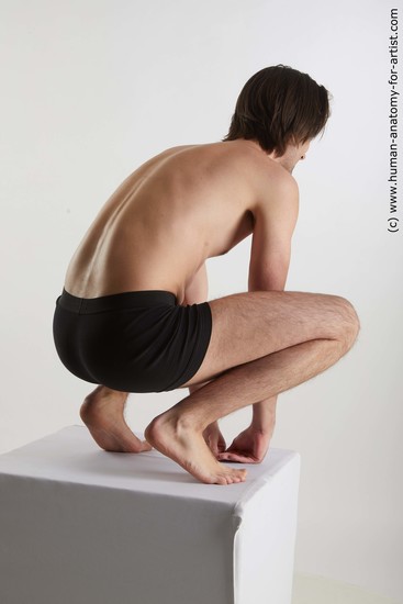 Man Kneeling poses - ALL Slim Kneeling poses - on both knees Standard Photoshoot Academic