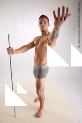 Underwear Man White Standing poses - ALL Athletic Short Brown Standing poses - simple Standard Photoshoot Academic