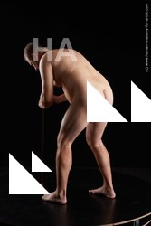 Nude Man White Standing poses - ALL Short Brown Standing poses - bend over Standard Photoshoot Chubby Realistic