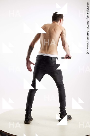 Casual Fighting with knife Man White Standing poses - ALL Underweight Short Brown Standing poses - simple Standard Photoshoot Academic Fighting poses - ALL