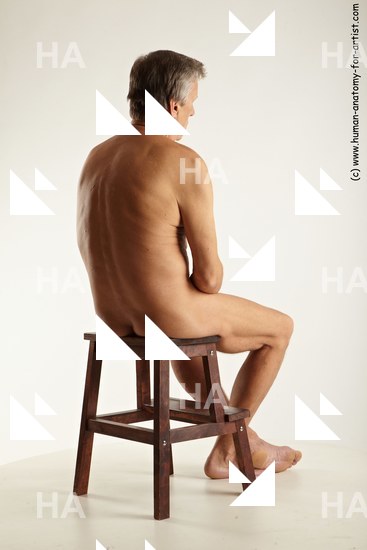 Nude Man White Sitting poses - simple Short Grey Sitting poses - ALL Standard Photoshoot Realistic