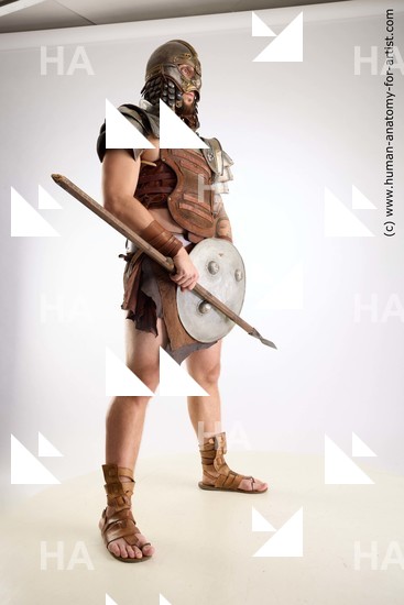 Casual Fighting with sword Man White Sitting poses - simple Muscular Short Brown Sitting poses - ALL Standard Photoshoot Academic Fighting poses - ALL