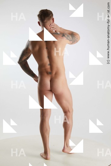 Nude Man White Standing poses - ALL Muscular Short Brown Standing poses - simple Standard Photoshoot Realistic